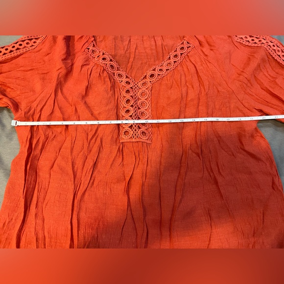 Zac & Rachel Orange Blouse 2X - Picture 5 of 5
